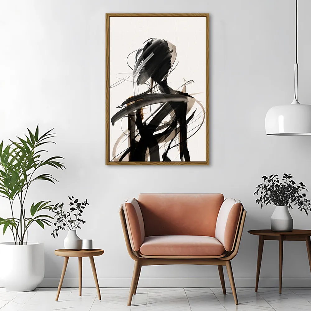 Canvas Wall Art Stretched Over Wooden Frame with Floating Frame and Lost Painting CV4192