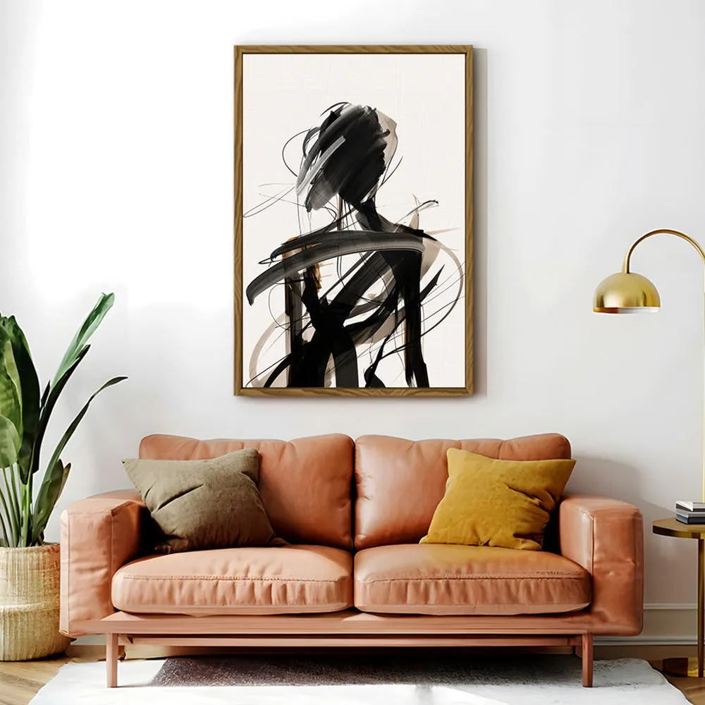 Canvas Wall Art Stretched Over Wooden Frame with Floating Frame and Lost Painting CV4192