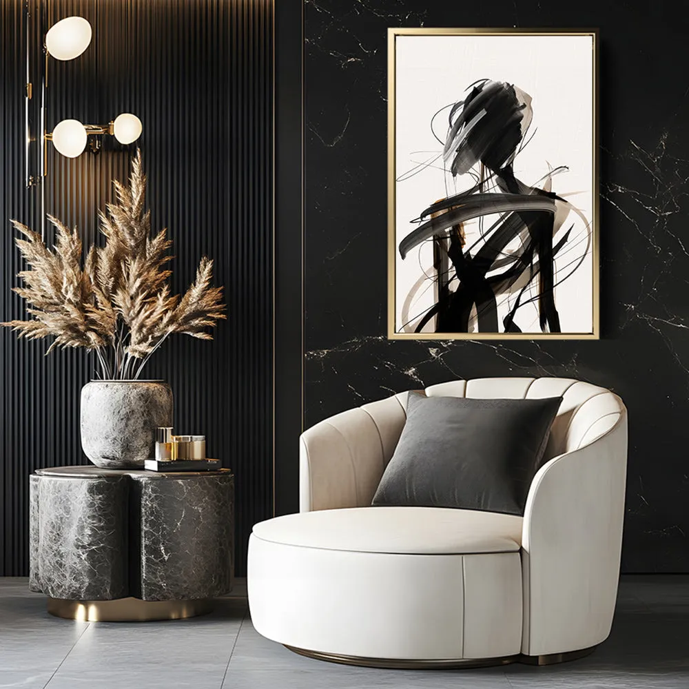 Canvas Wall Art Stretched Over Wooden Frame with Floating Frame and Lost Painting CV4192
