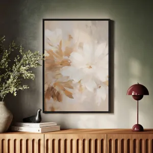 Canvas Wall Art Stretched Over Wooden Frame with Floating Frame and Luxury Flower Painting CV4194