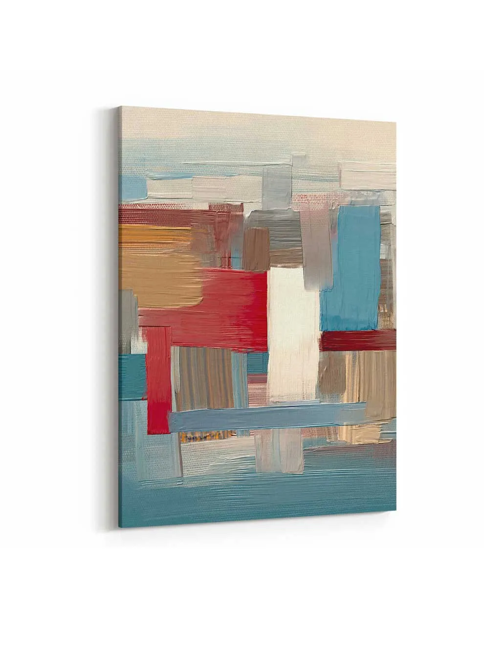 Canvas Wall Art Stretched Over Wooden Frame with Gold Floating Frame