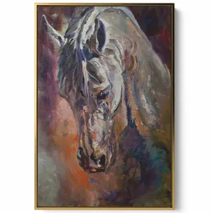 Canvas Wall Art Stretched Over Wooden Frame with Gold Floating Frame