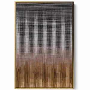 Canvas Wall Art Stretched Over Wooden Frame with Gold Floating Frame