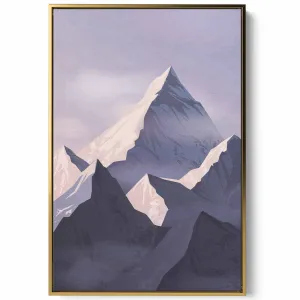 Canvas Wall Art Stretched Over Wooden Frame with Gold Floating Frame