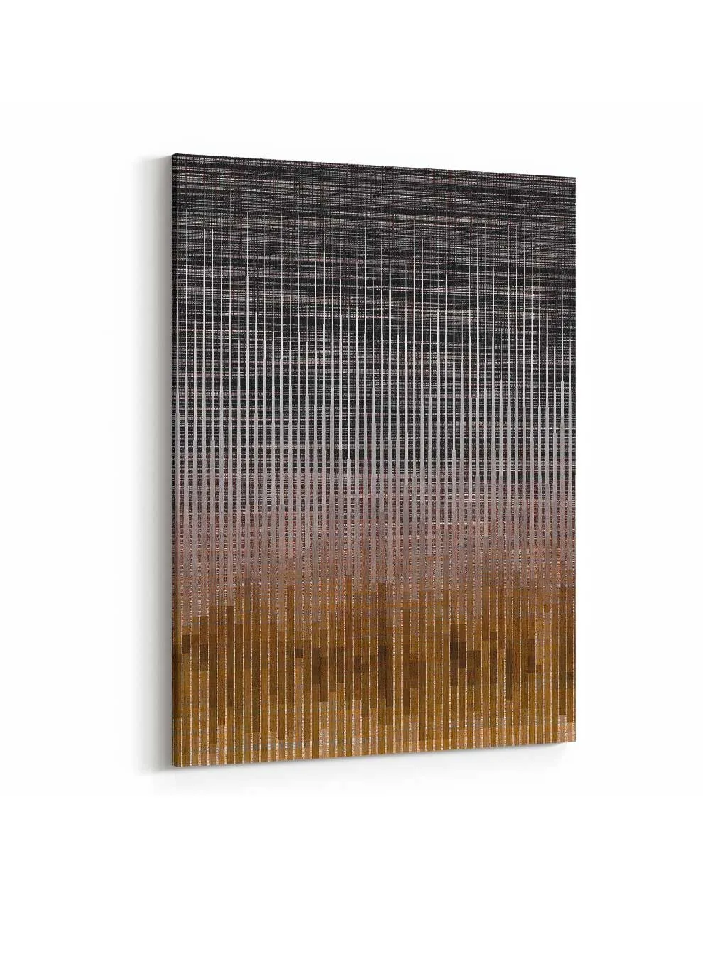 Canvas Wall Art Stretched Over Wooden Frame with Gold Floating Frame