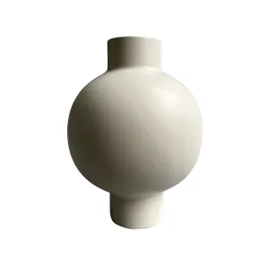 CER, 11"H BUBBLE VASE, WHITE
