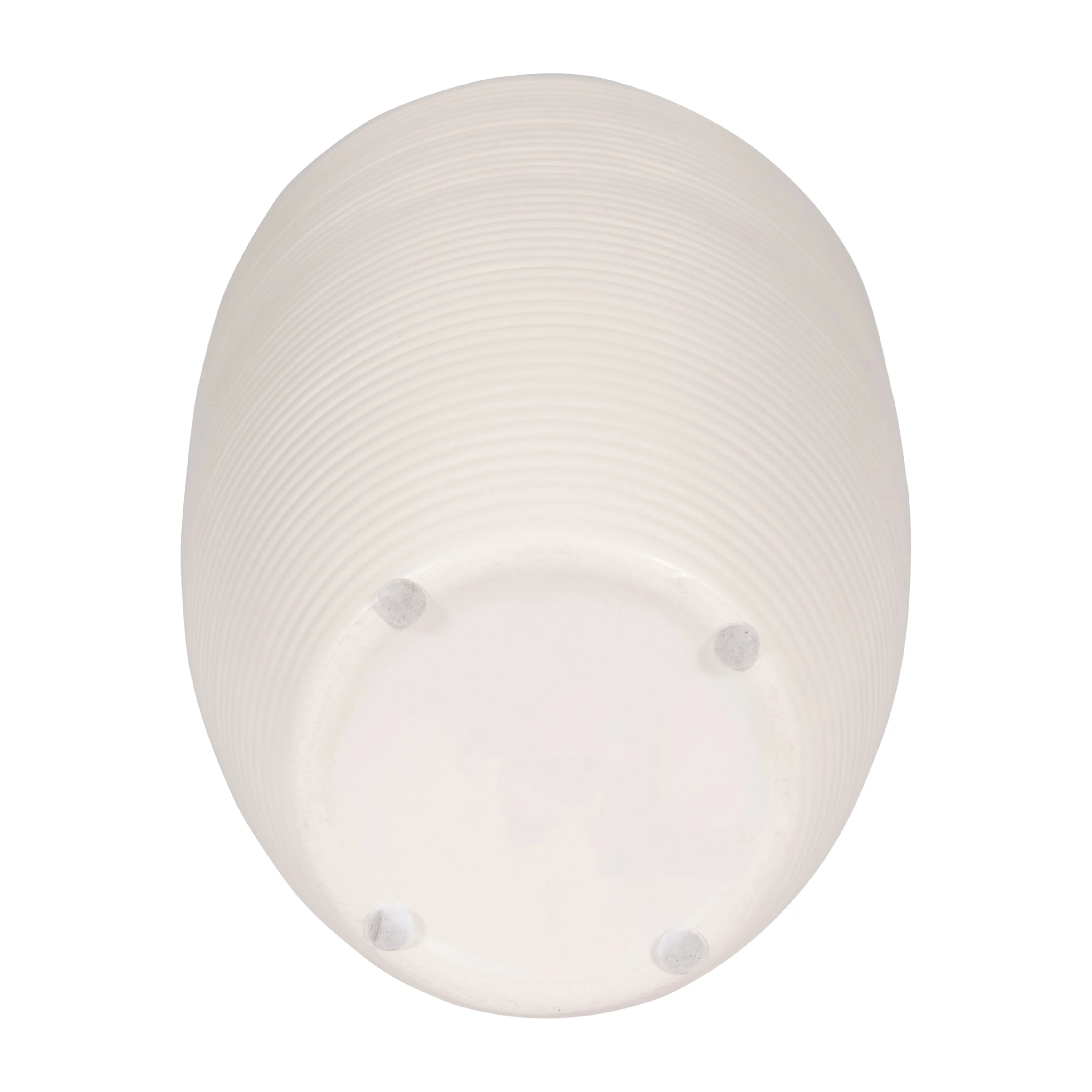 CER, 12" LINES VASE, WHITE