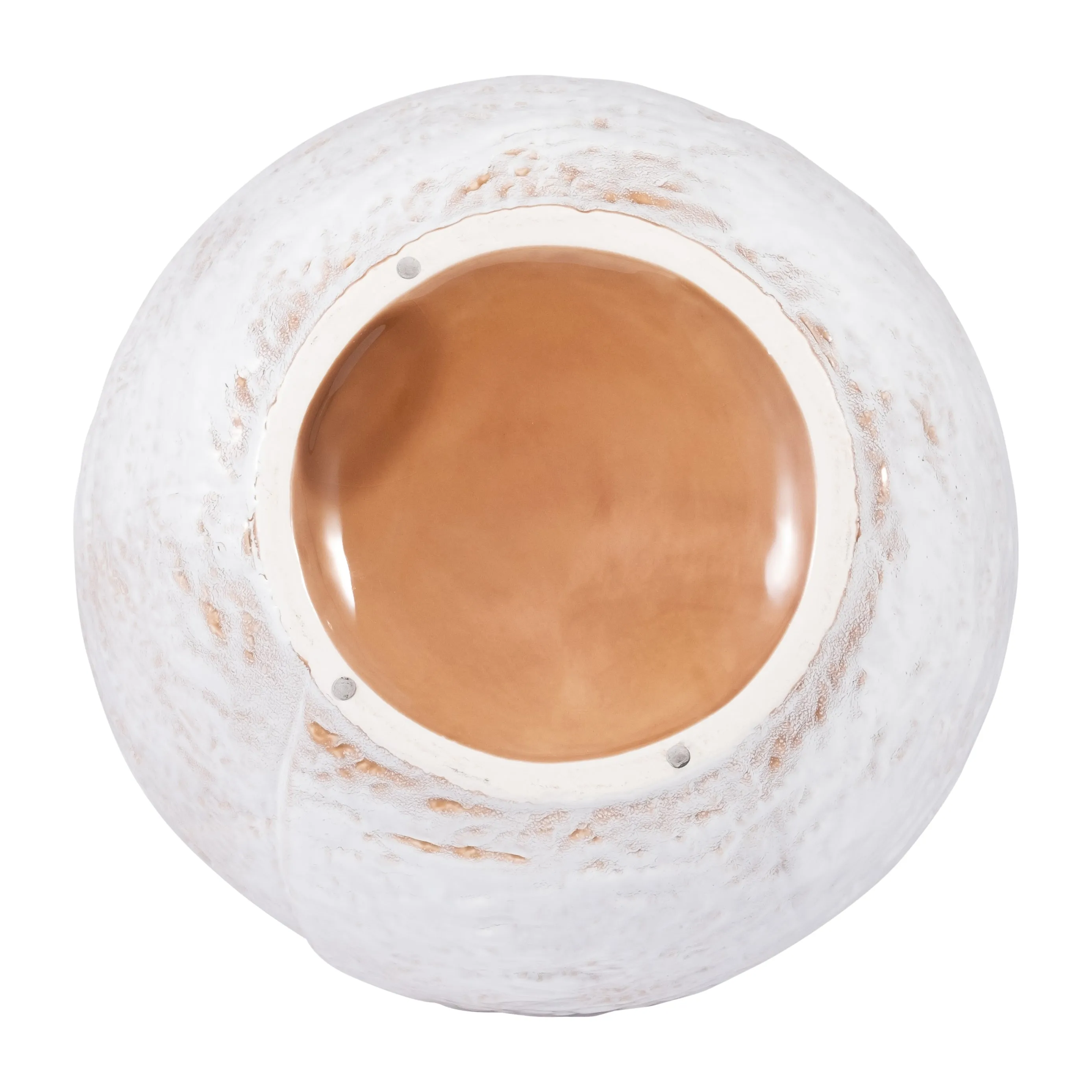 CER, 14" ROUND VASE, IVORY
