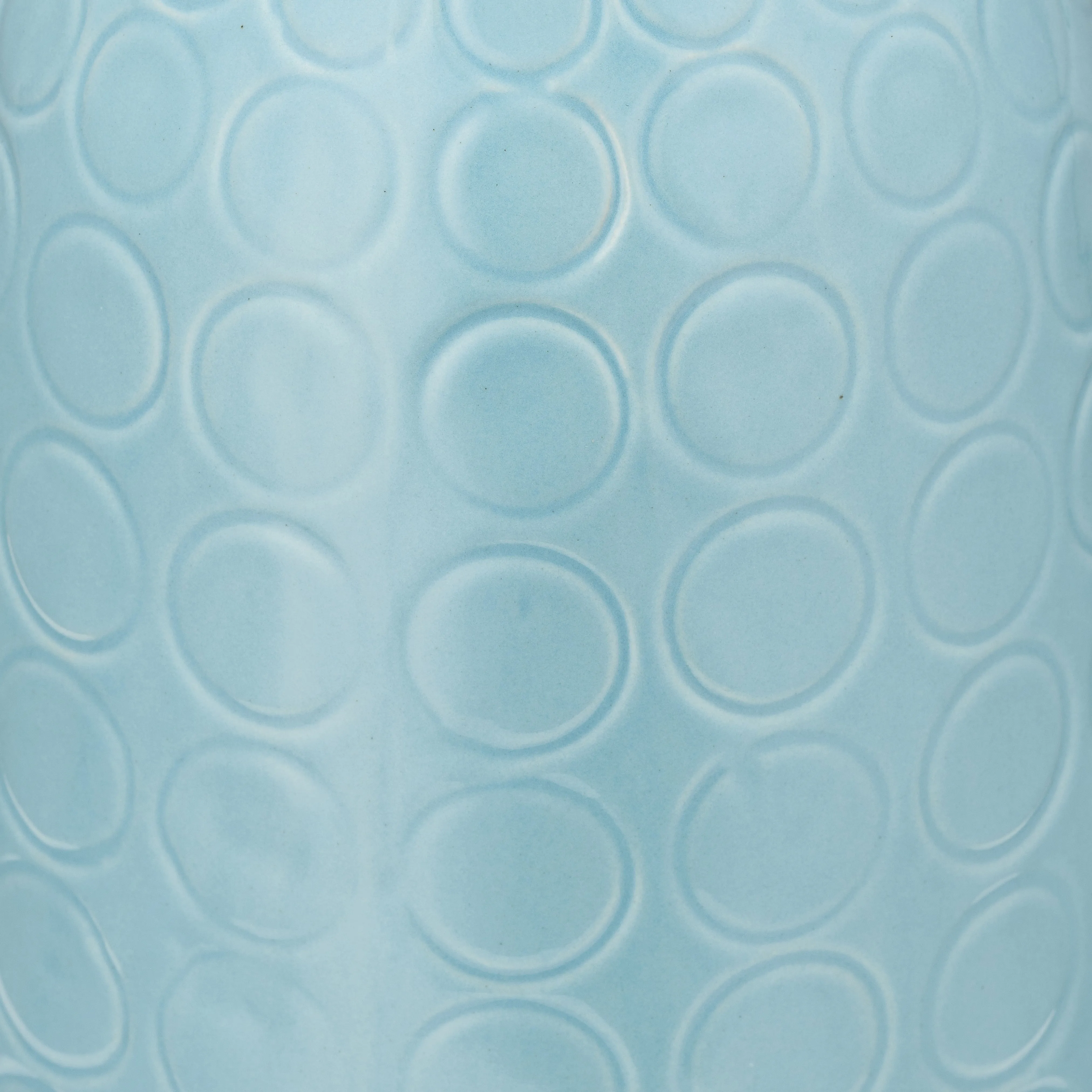 CER, 16" CIRCLES VASE, AQUA HAZE