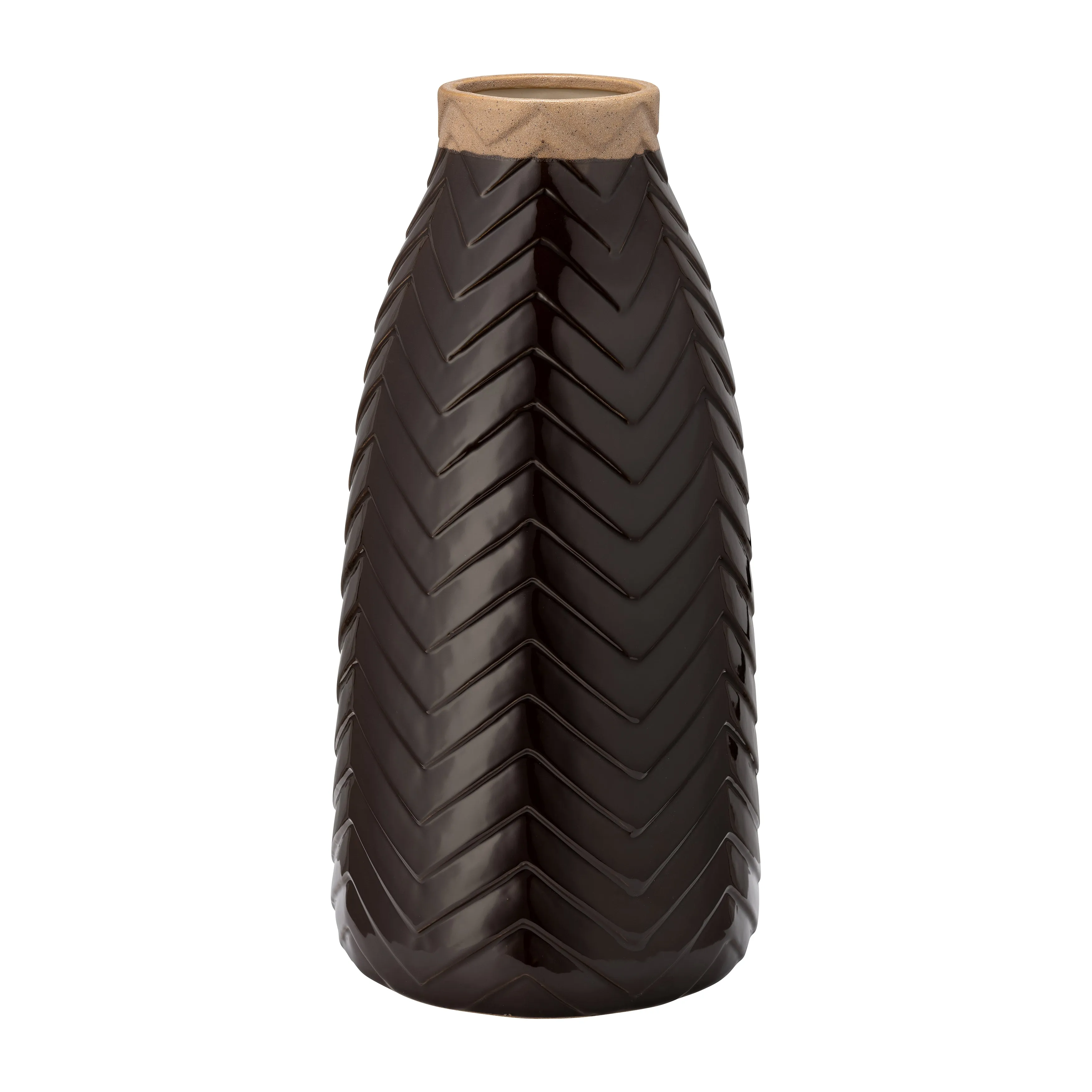 CER, 18" CHEVRON VASE, JAVA