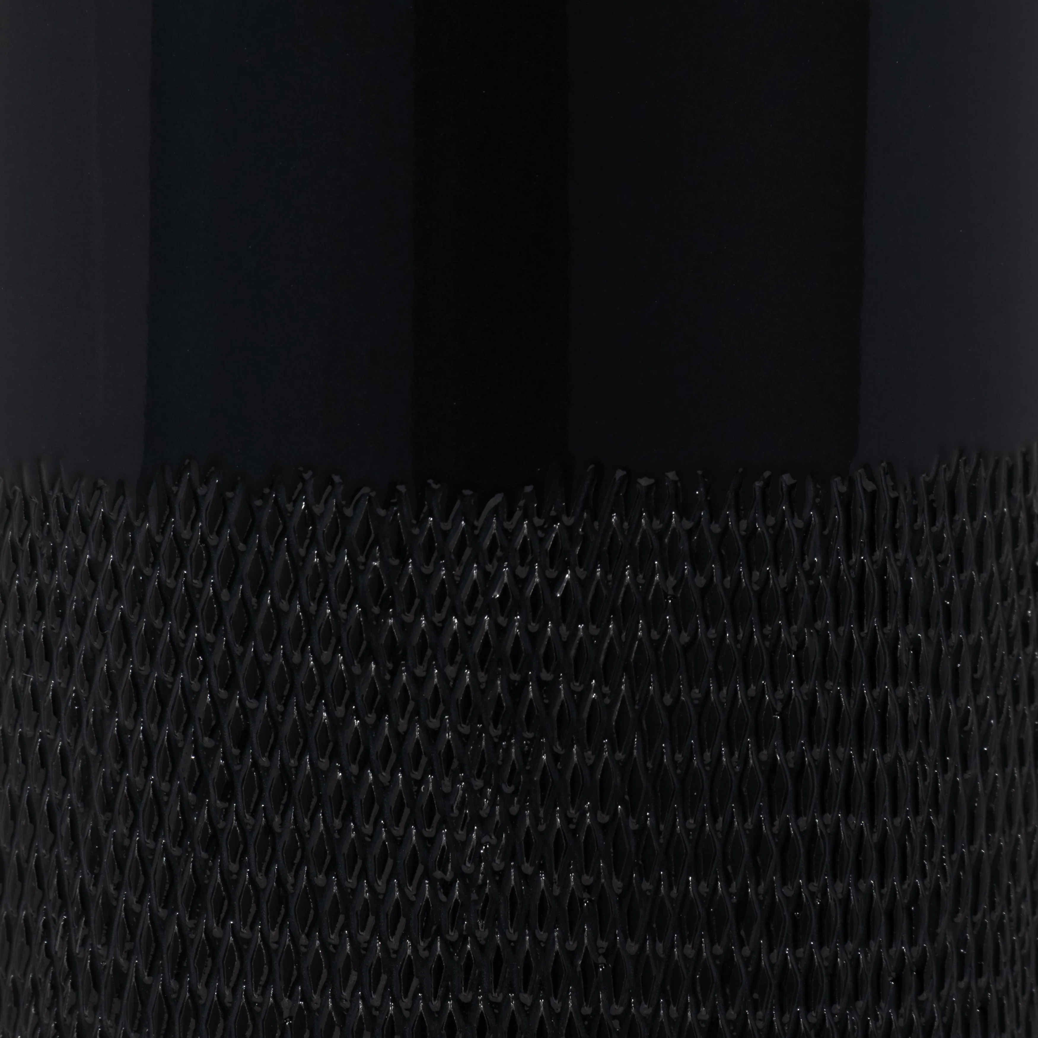 CER, 18"H GROOVED VASE, BLACK
