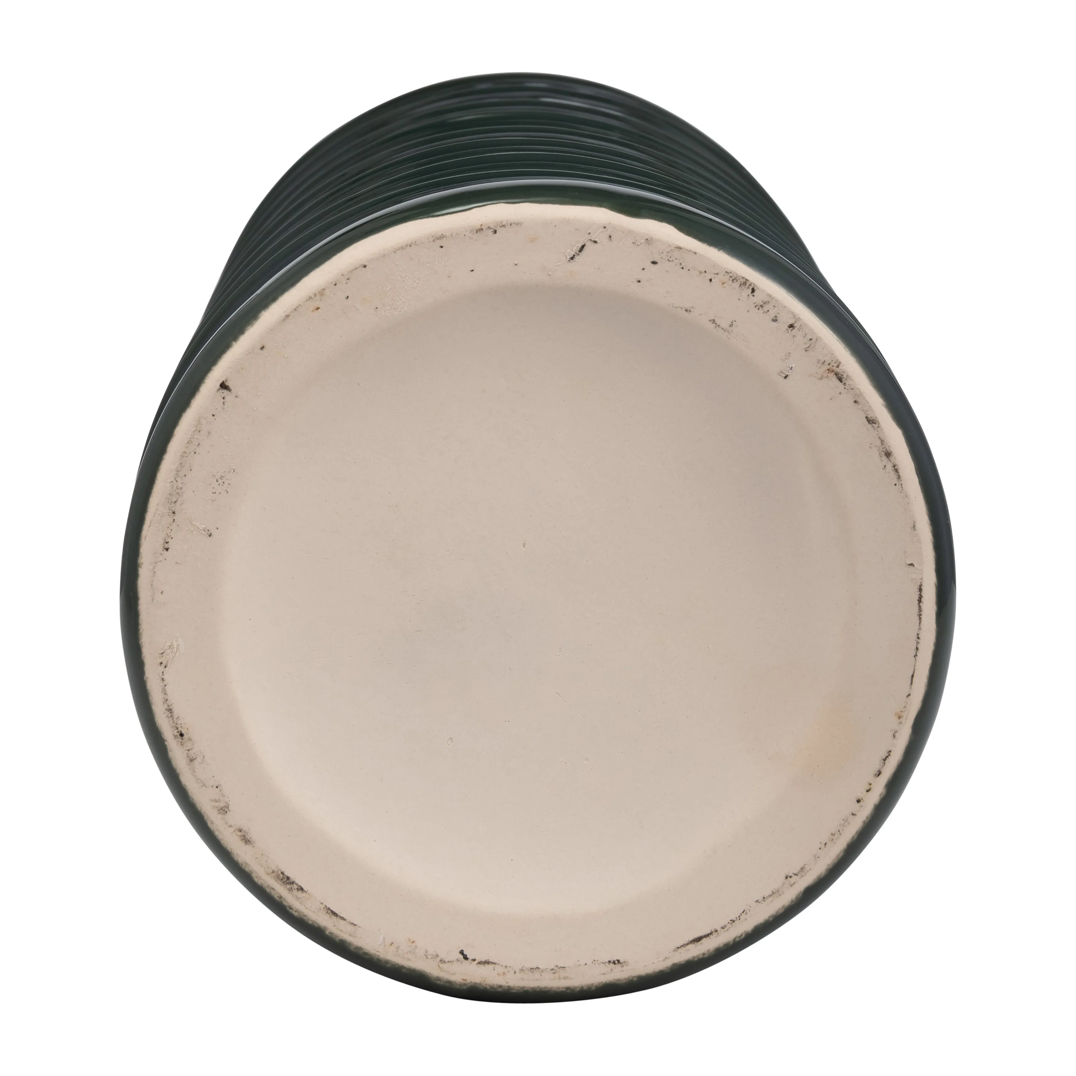 CER, 20"H TRIBAL VASE, FOREST GREEN