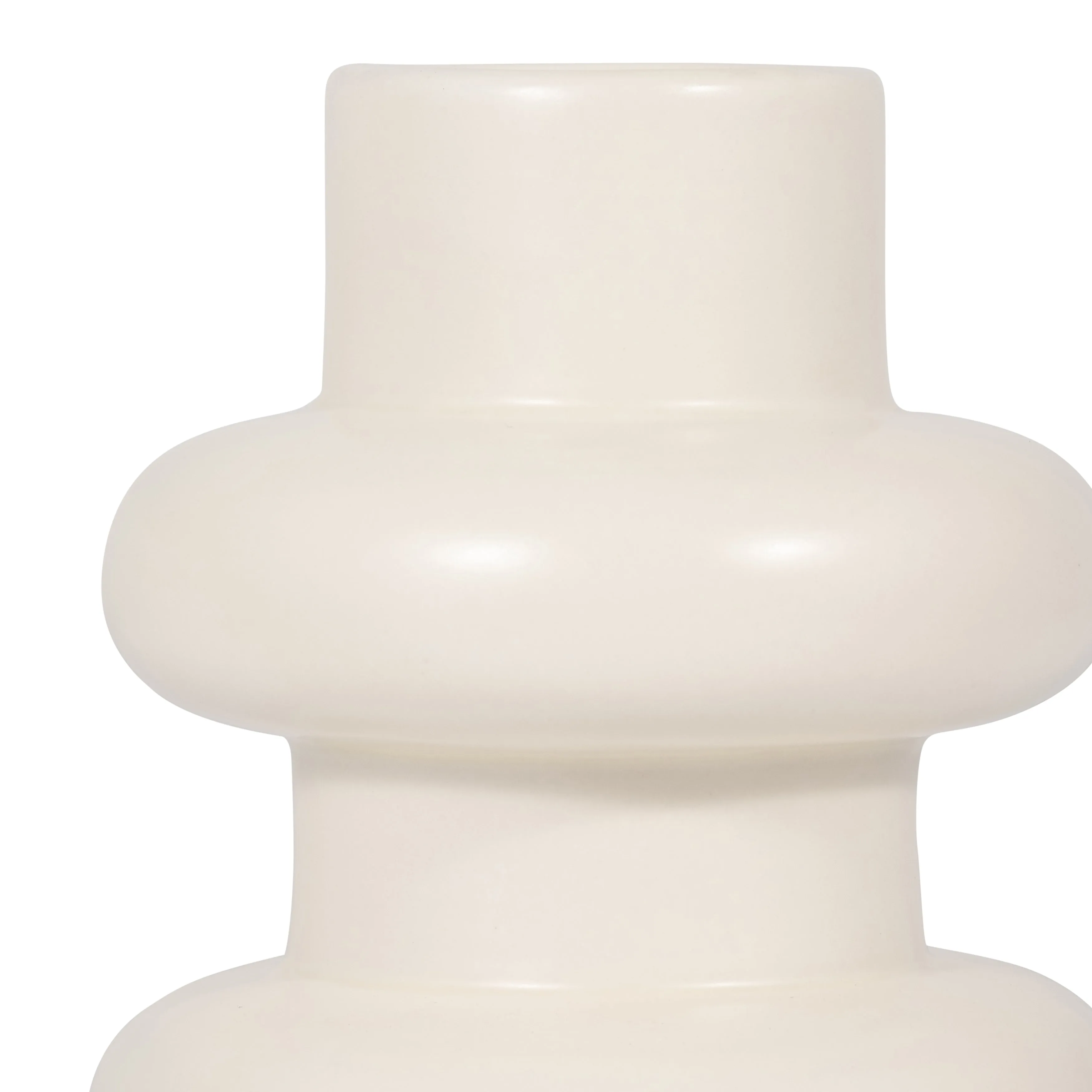 CER, 8" THREE RIBBED VASE, COTTON