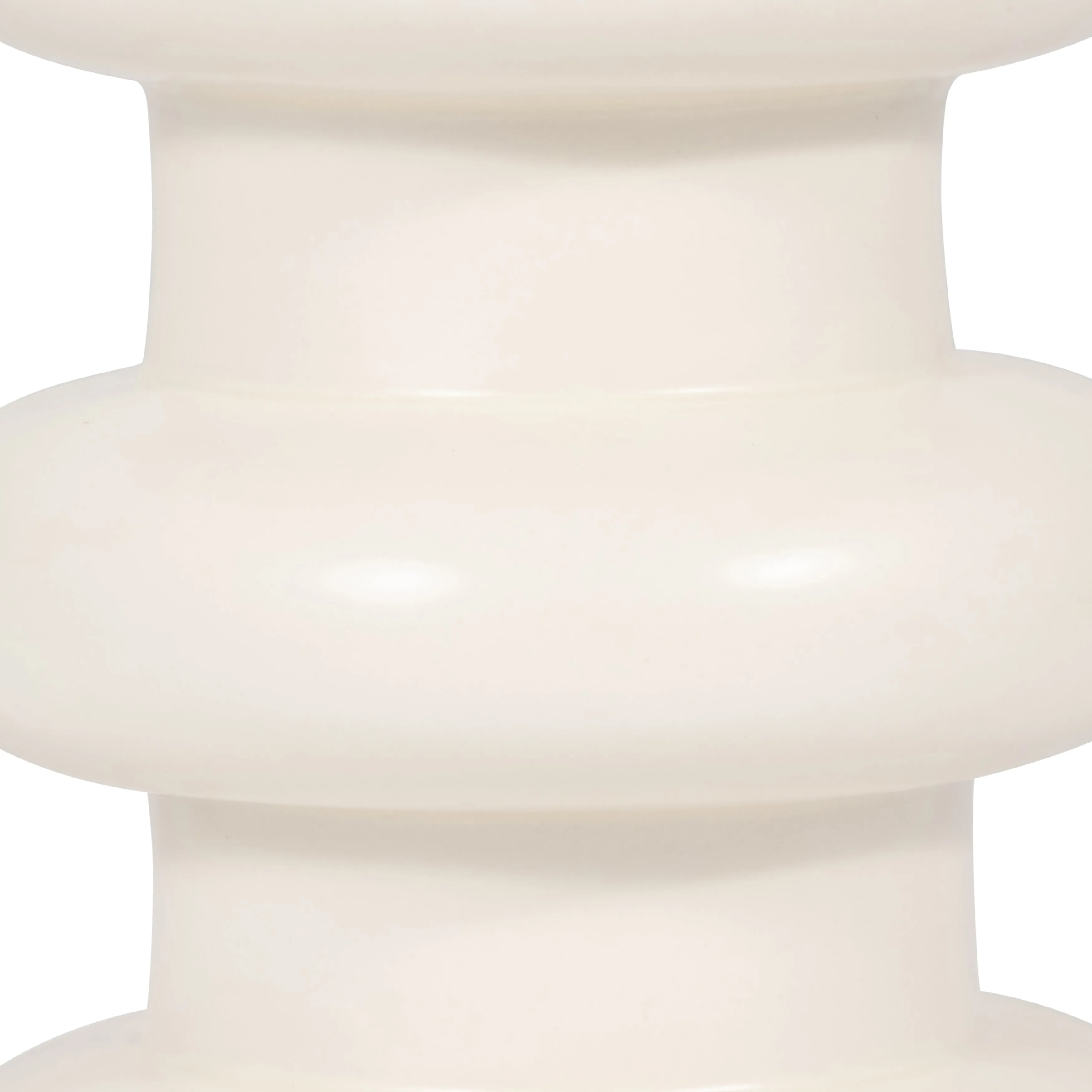 CER, 8" THREE RIBBED VASE, COTTON