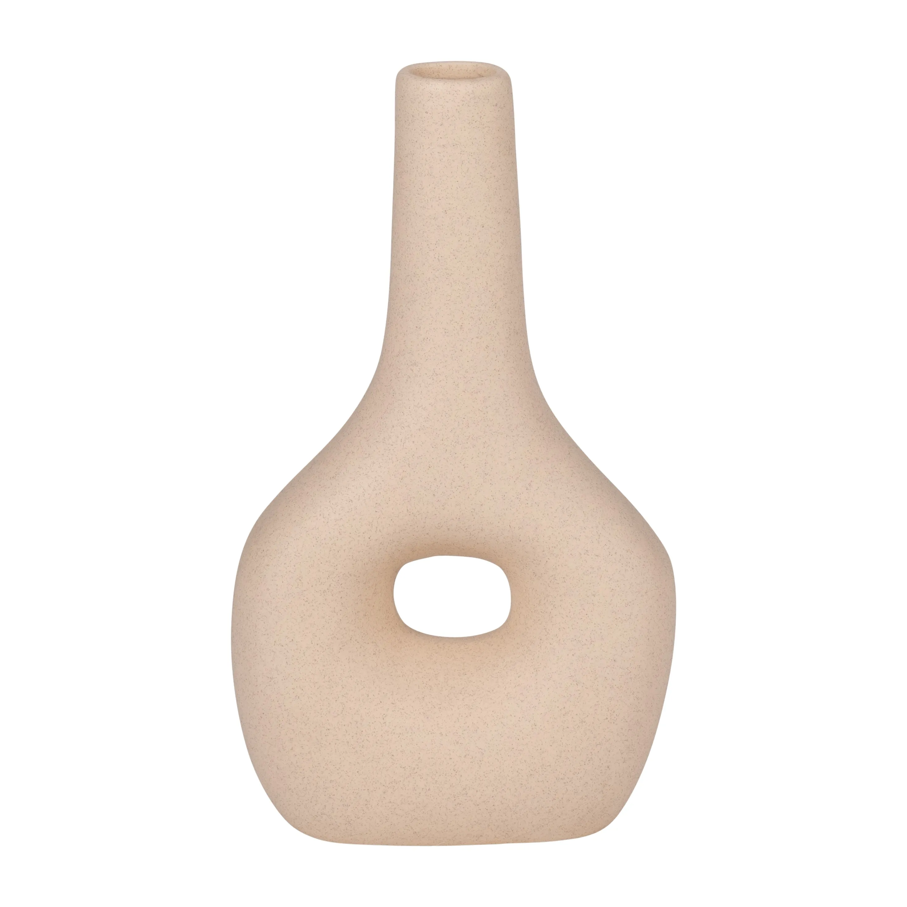CER, 9" OPEN CUT-OUT NOMAD VASE, IVORY