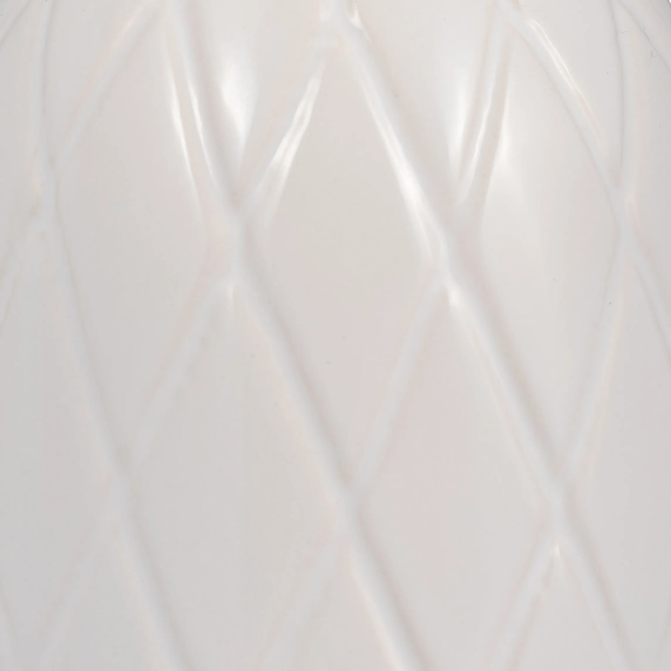 CER, 9" PLAID TEXTURED VASE, WHITE