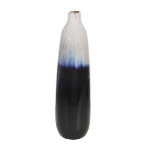 CERAMIC 18", 2-TONE VASE, MULTI