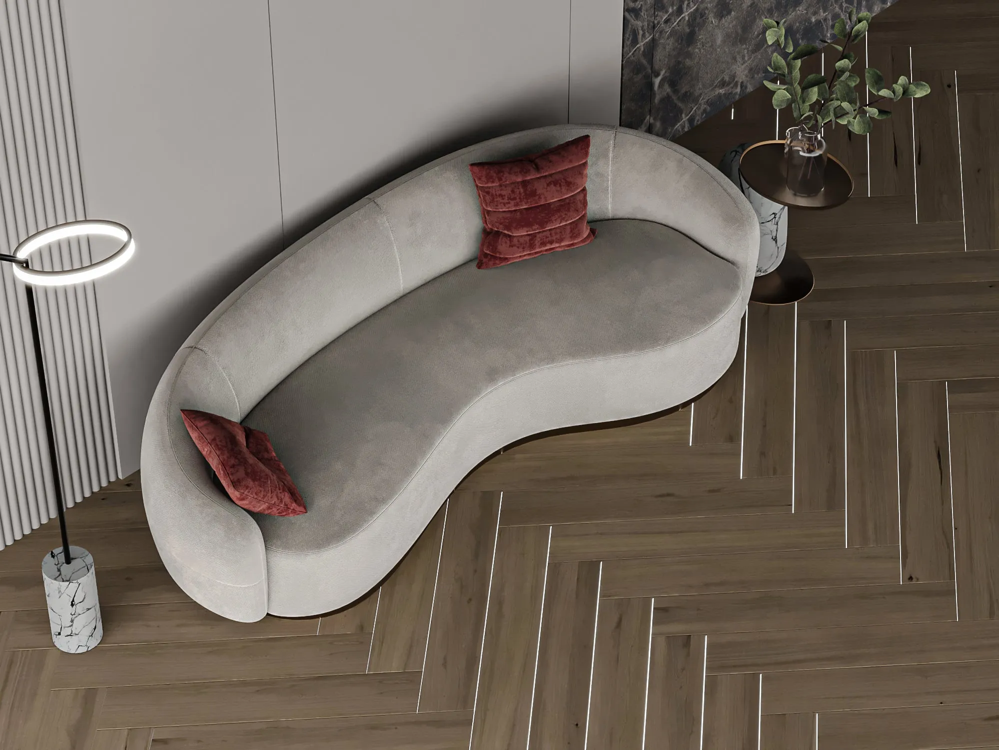 Chanel sofa size 228x85x48 cm
