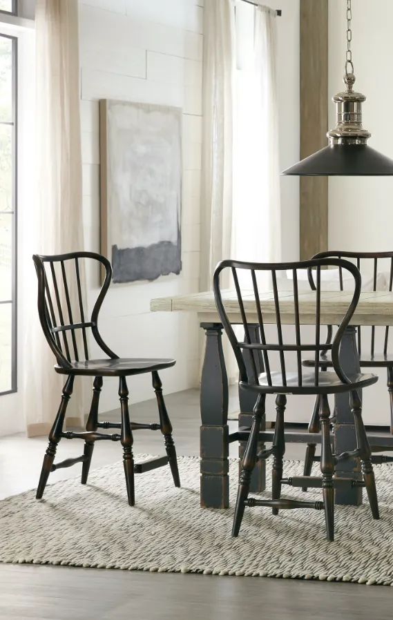 Ciao Bella Spindle Back Counter Stool-Black