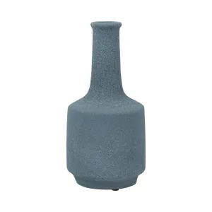 CLAY, 13" VOLCANIC TEXTURE VASE, BLUE