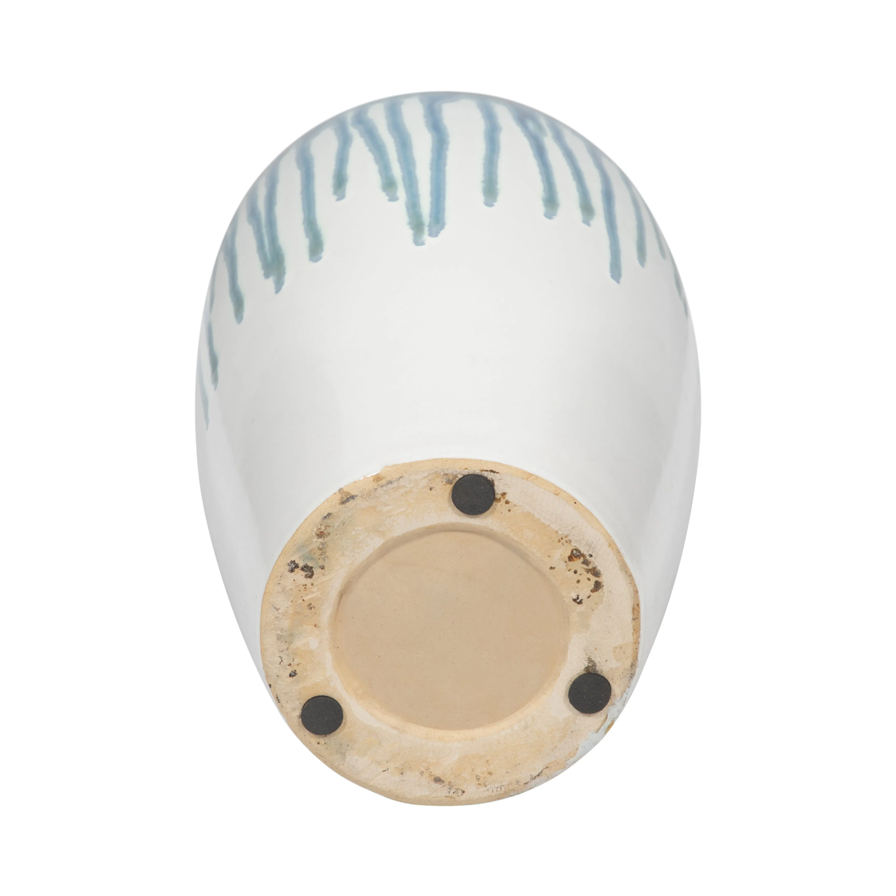 CLAY, 19" DRIP VASE, BLUE/WHITE