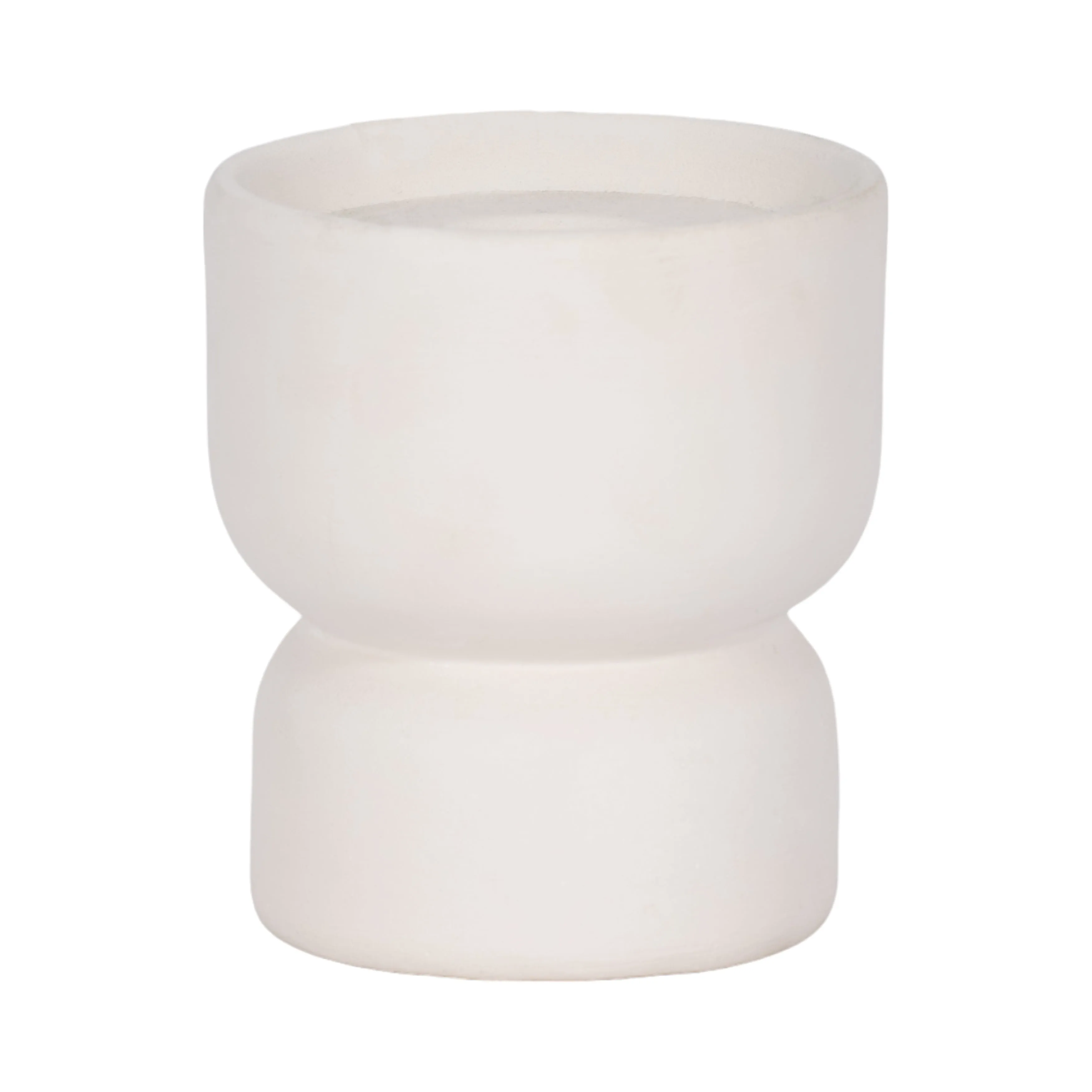 CLAY, 5" STACKED TEXTURED VASE, IVORY