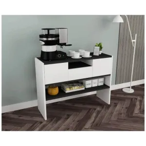Contemporary Elegant  Coffee Corner To Elevate Your Space - 85x100x30 cm - By Alhome - White & Beige
