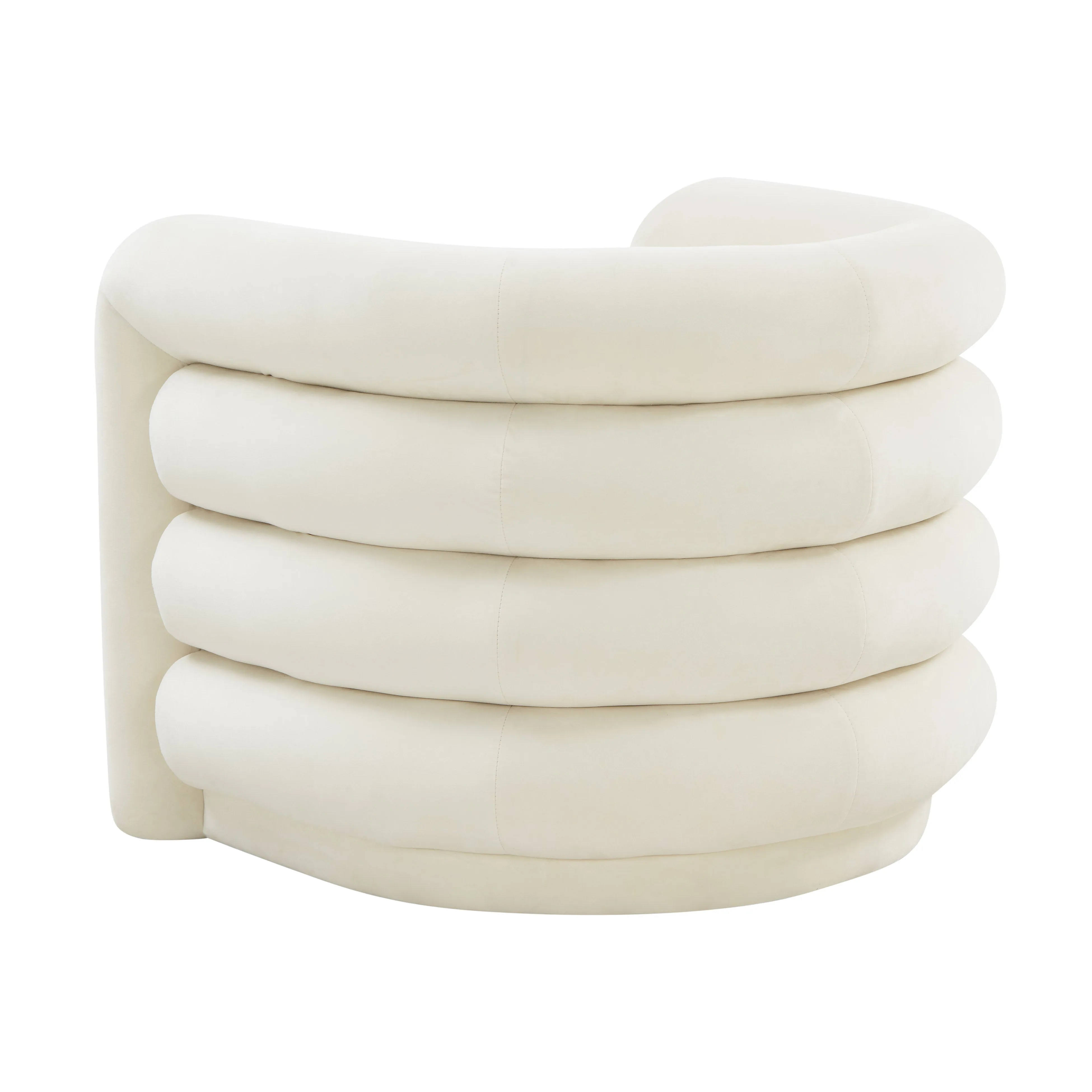 Curves Cream Velvet Lounge Chair