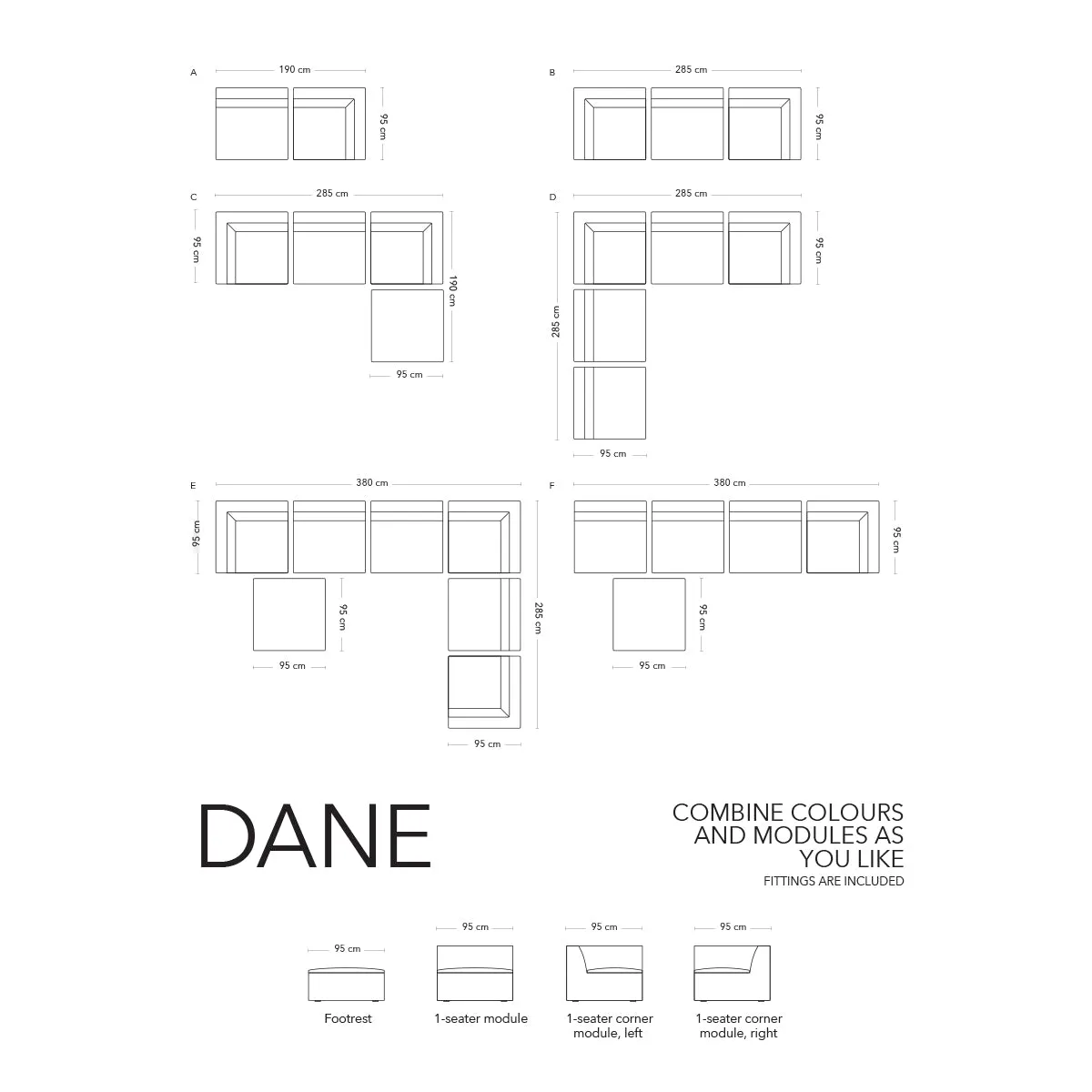 Dane Boucle 1 Seater Modular Piece (Armless)