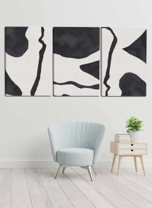 Dark Abstract Paintings(set of 3)