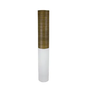 Decorative Resin Vase, Brown/White