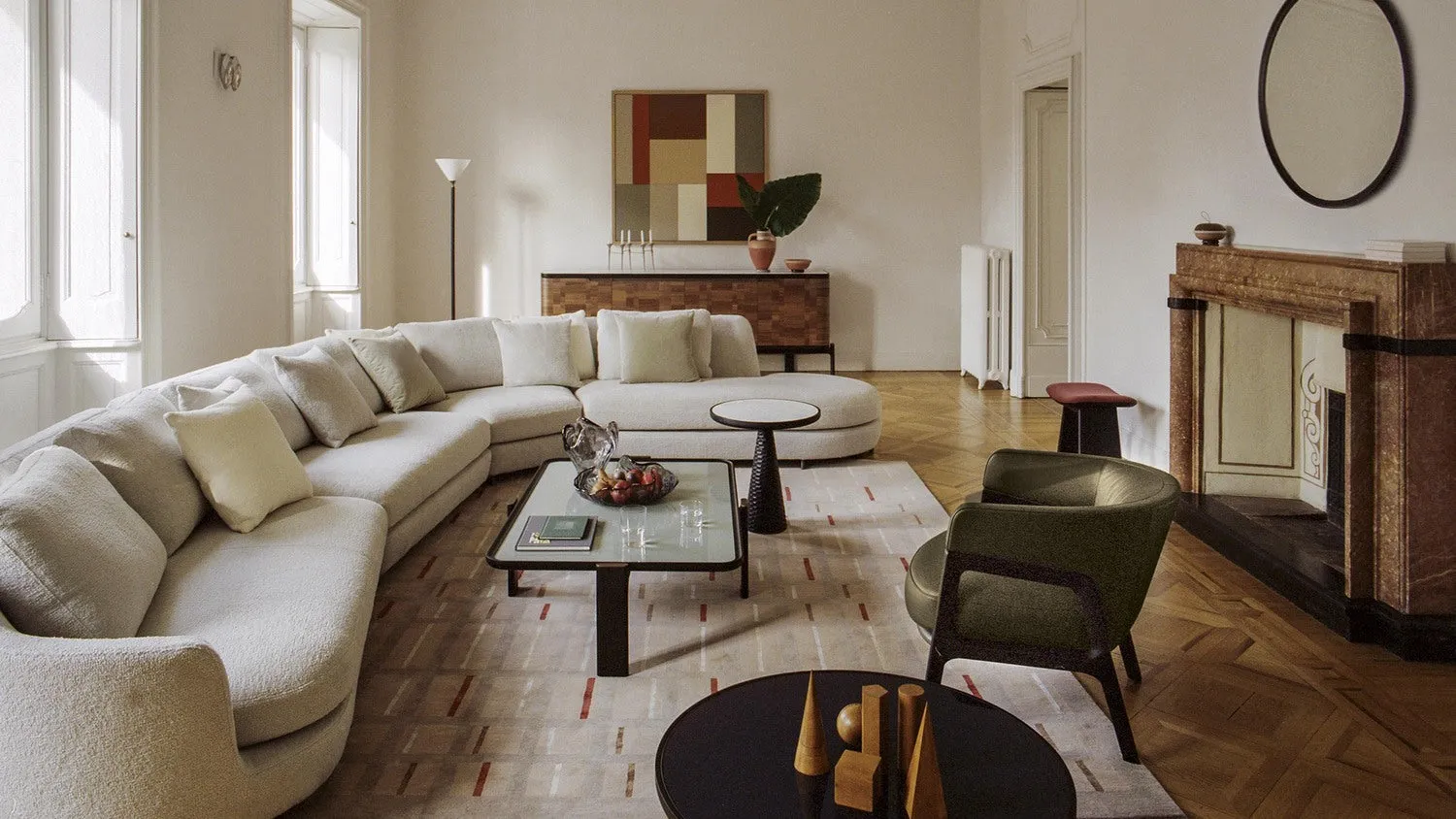Duo Curved Sectional 2 Seater Sofa