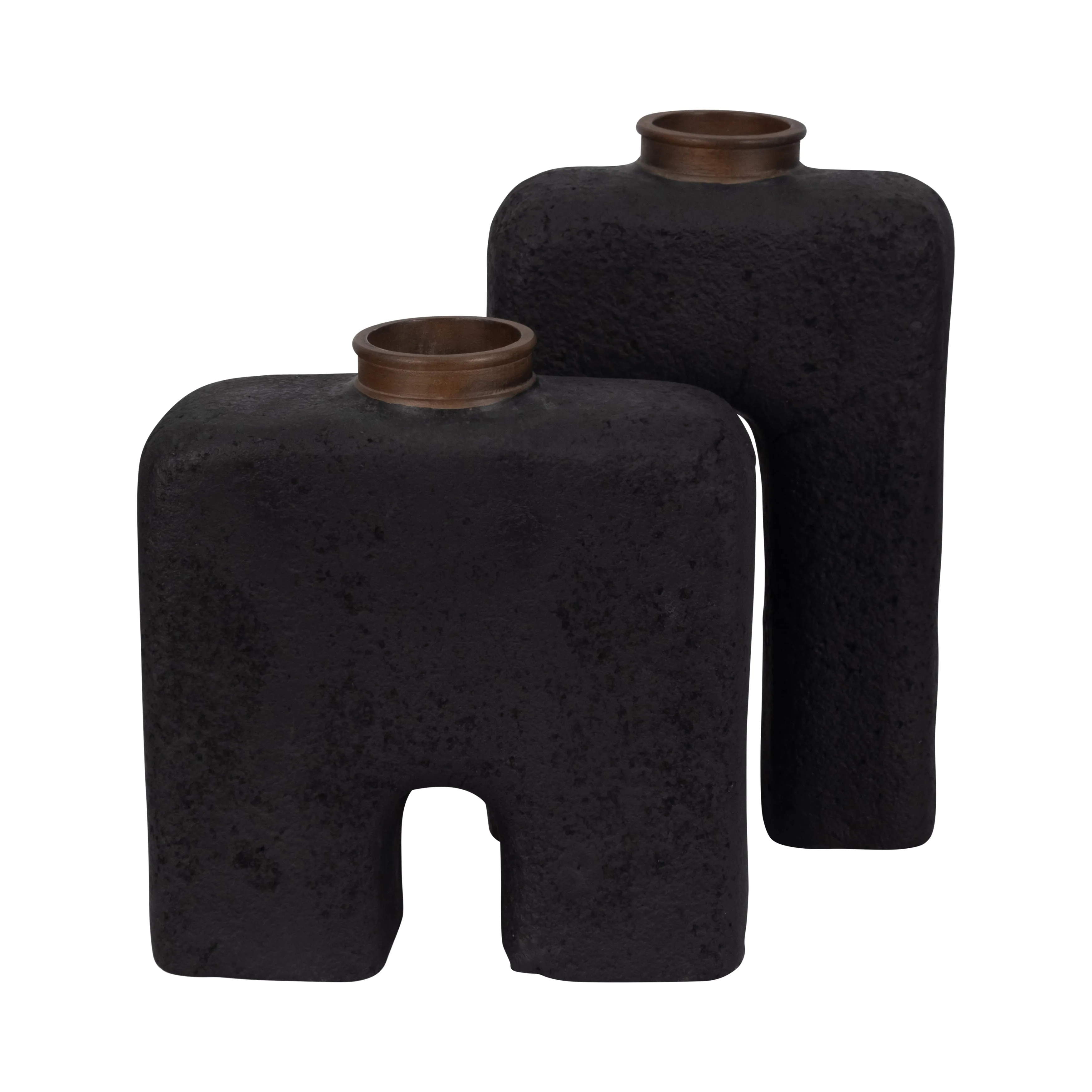 Ecomix, 15"H Abstract Vase, Black