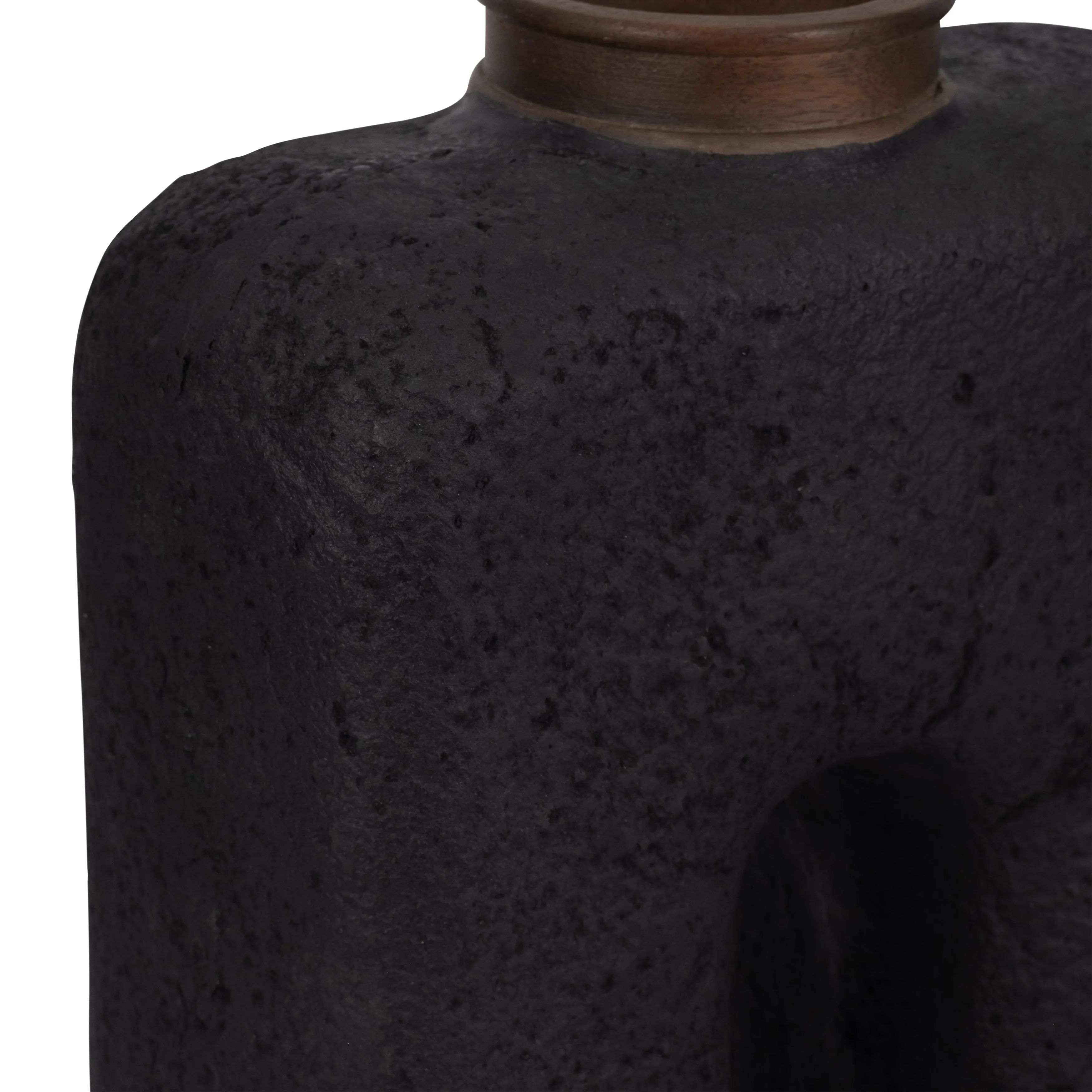 Ecomix, 15"H Abstract Vase, Black