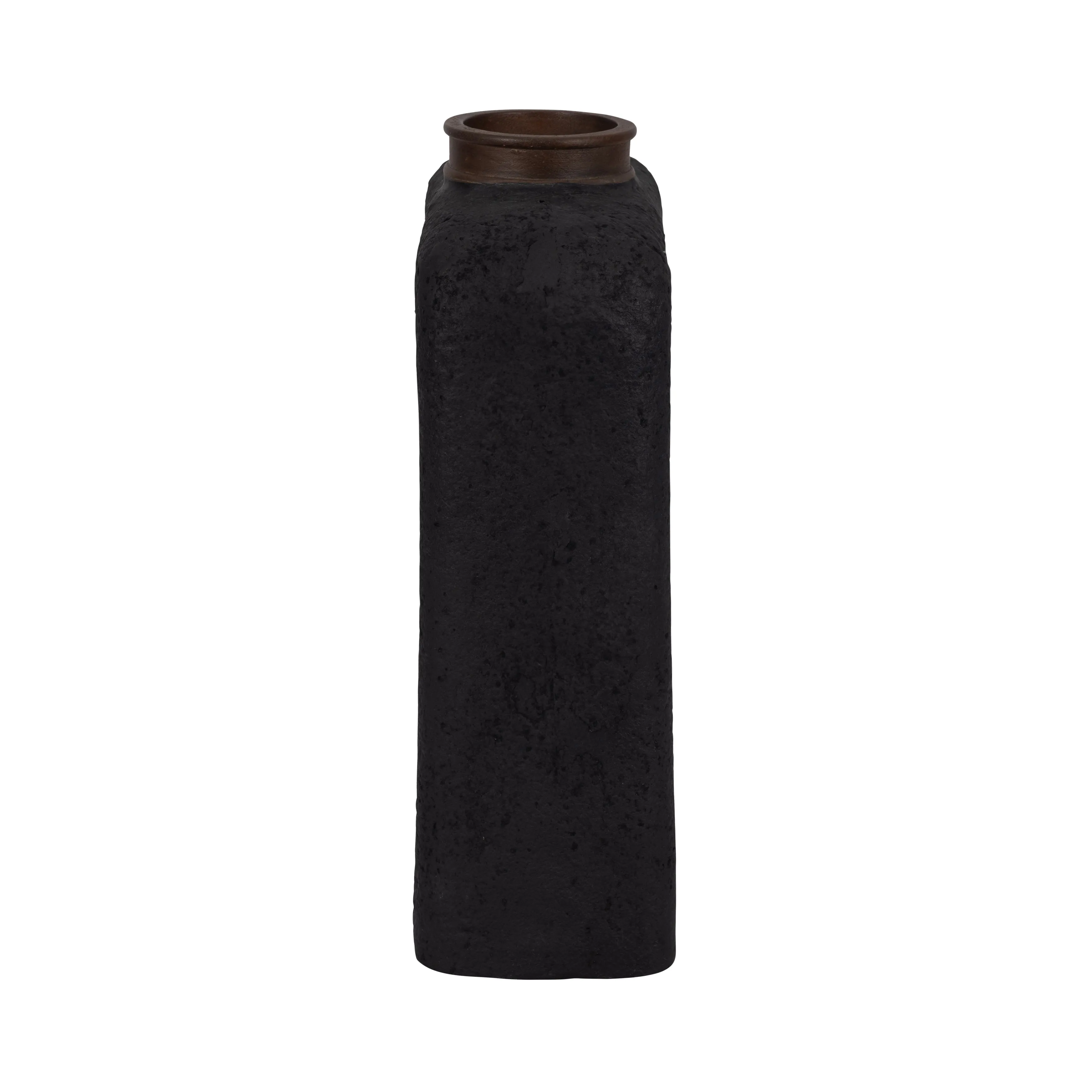 Ecomix, 15"H Abstract Vase, Black