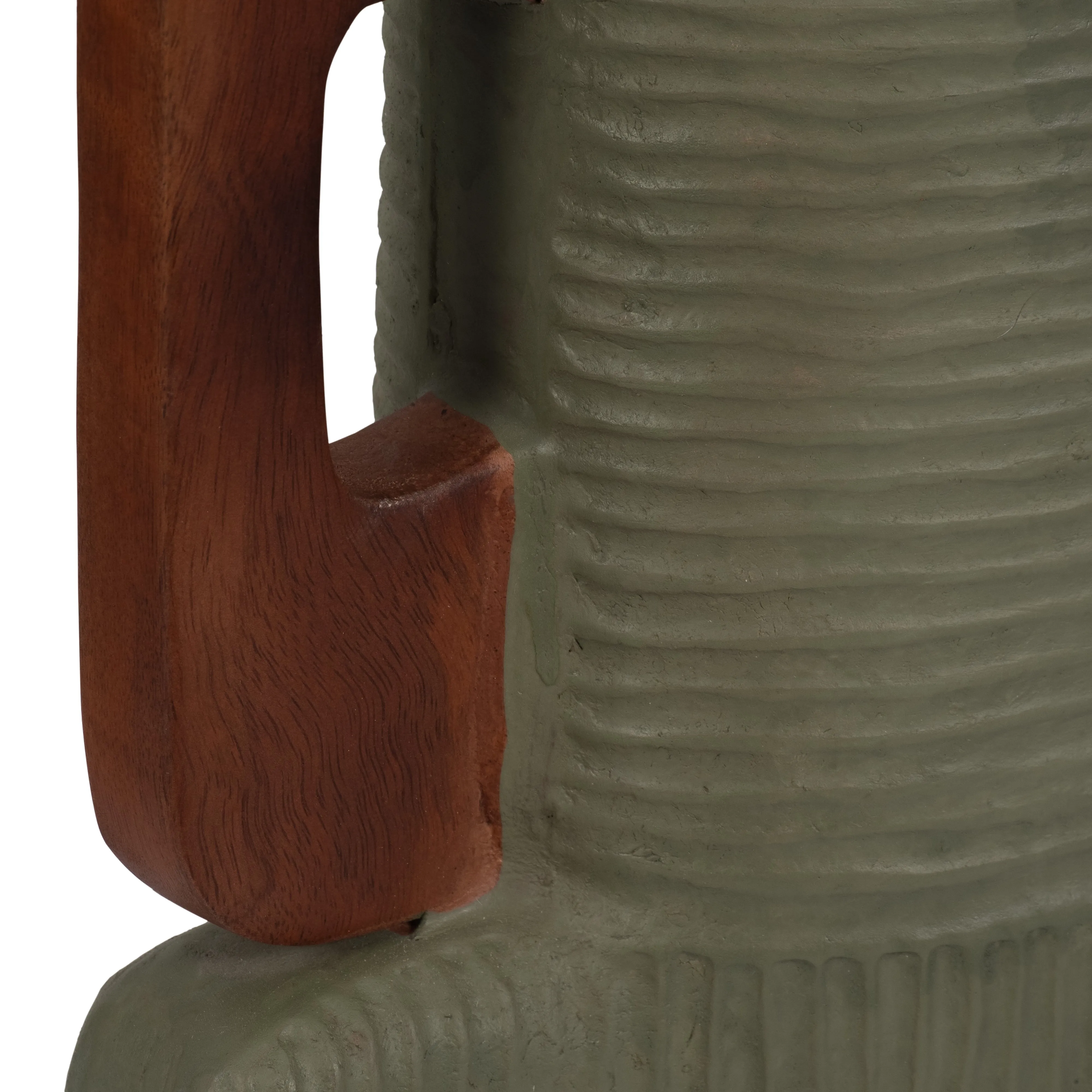 ECOMIX, 17" VASE WITH HANDLES, SAGE GREEN