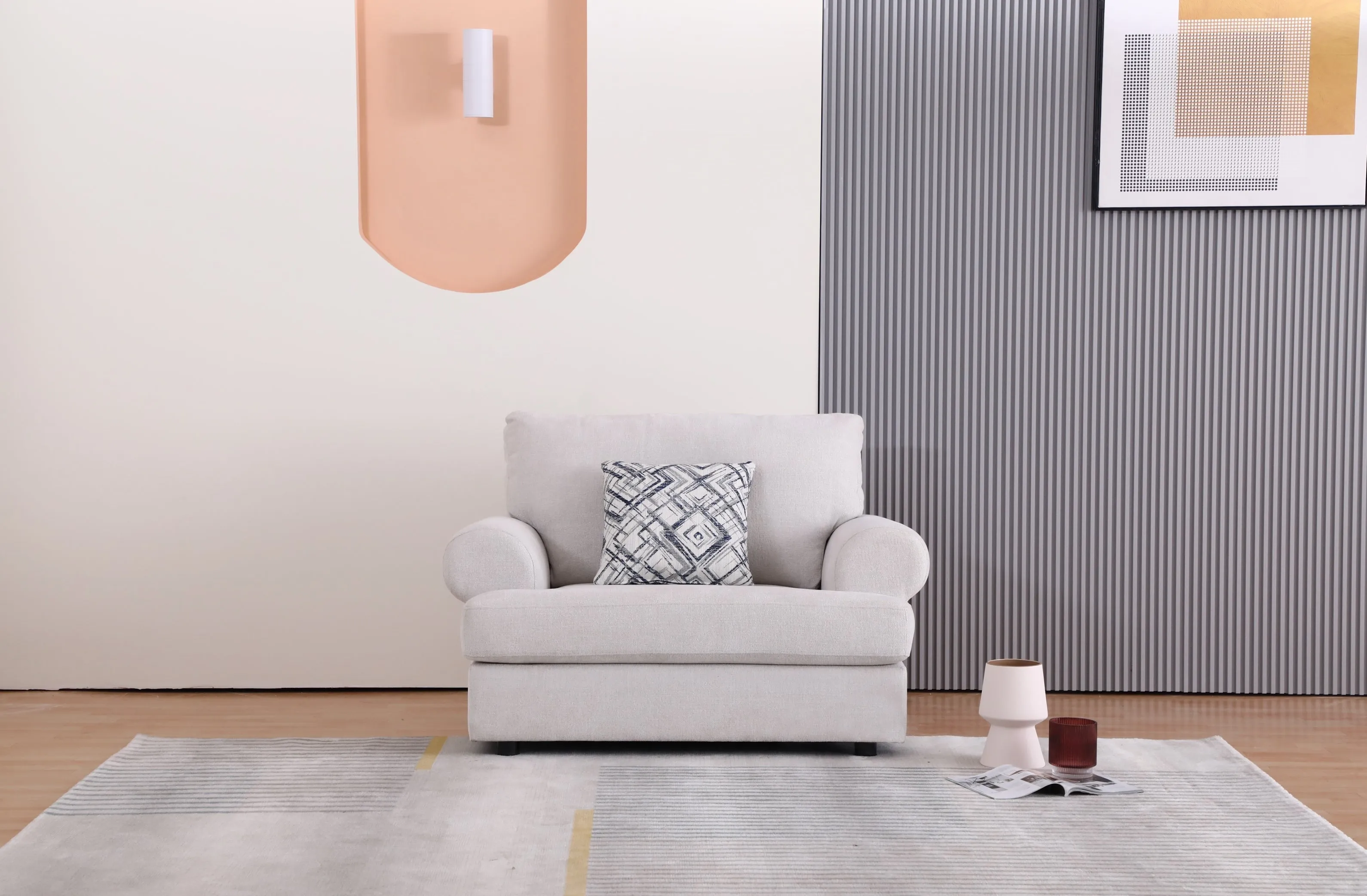Elegant White Arm Chair