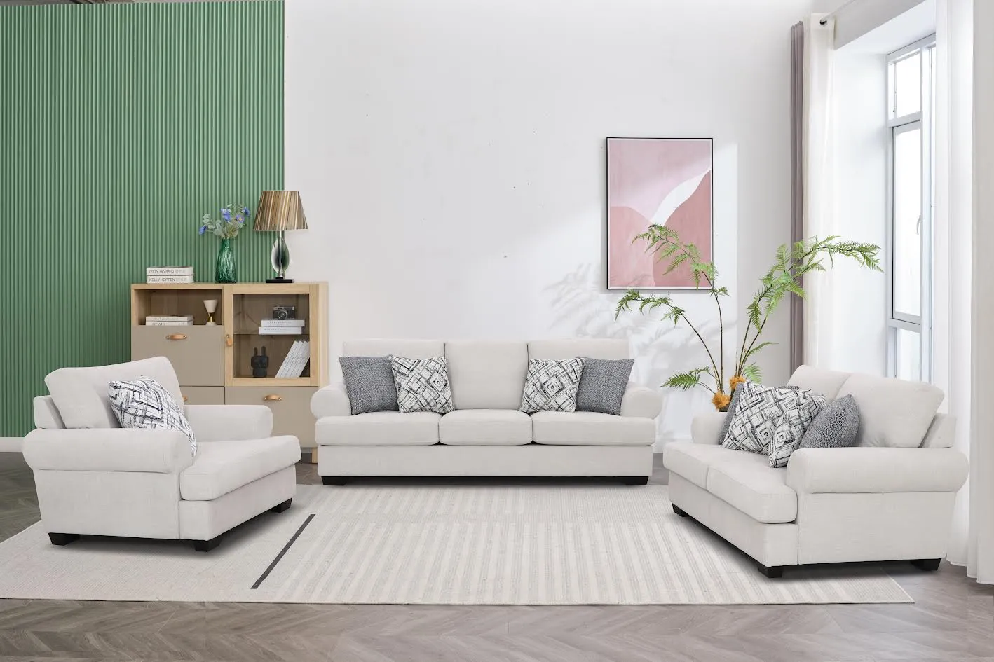 Elegant White Arm Chair