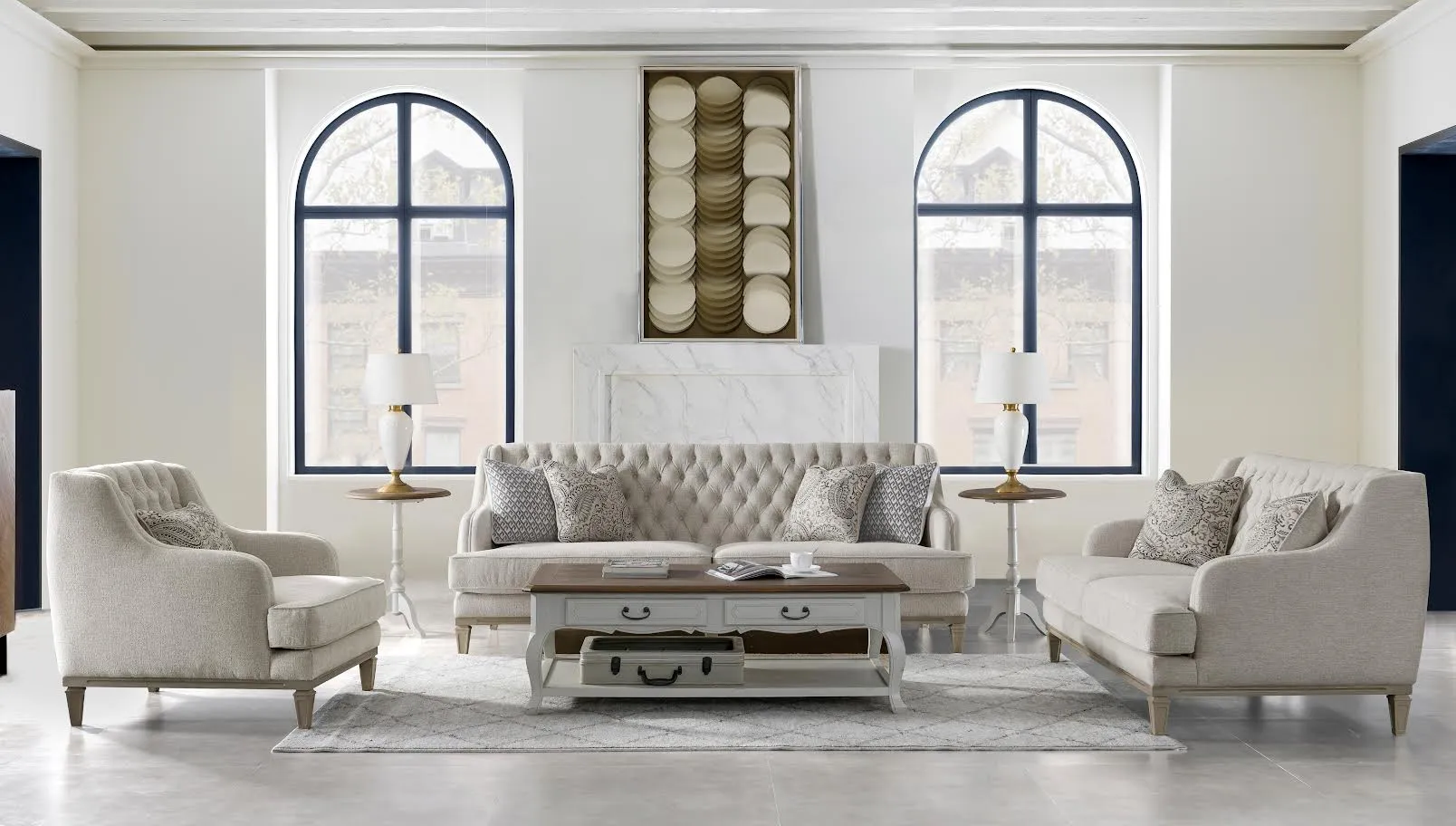Ella Beige Accent Chair