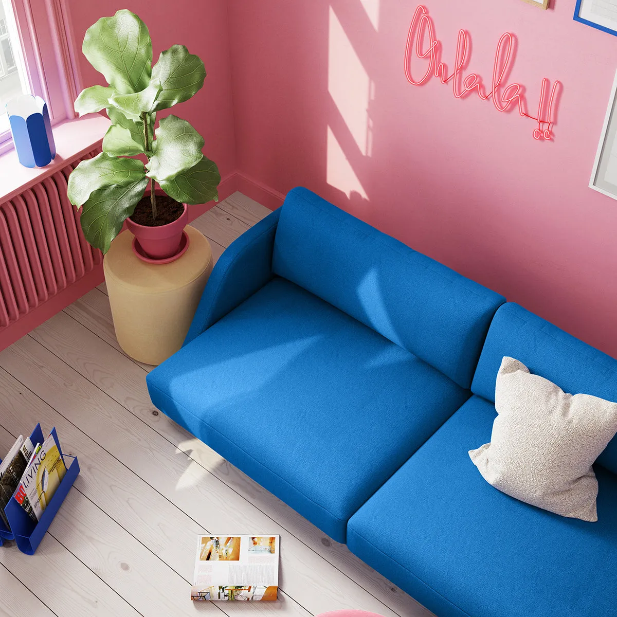 Emma Fabric 3 Seater Sofa