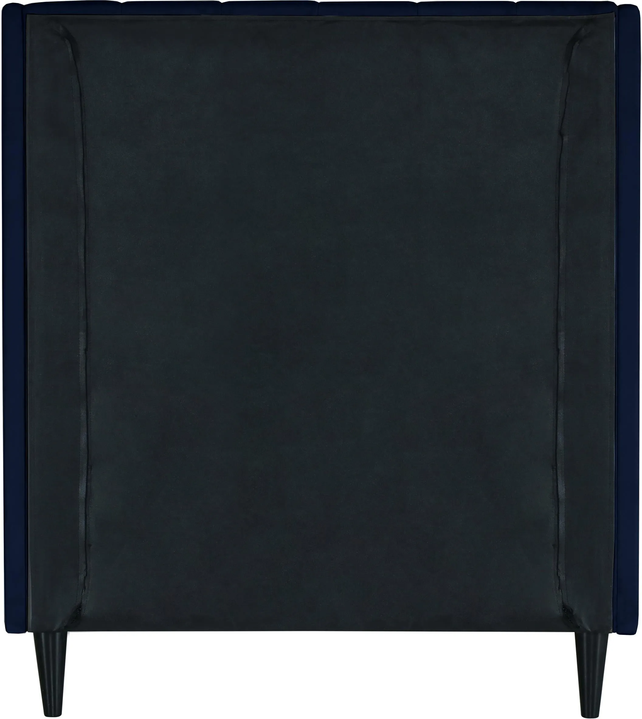Eva Navy Velvet Twin Bed