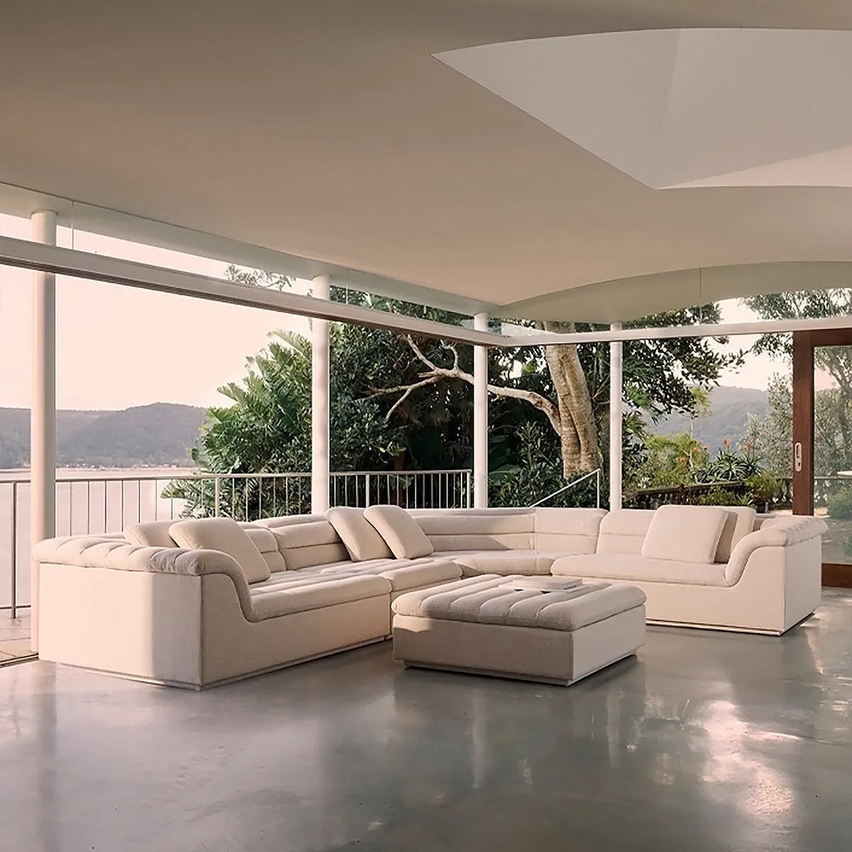 Float 4 Piece Modular Sofa (Byron Oyster)