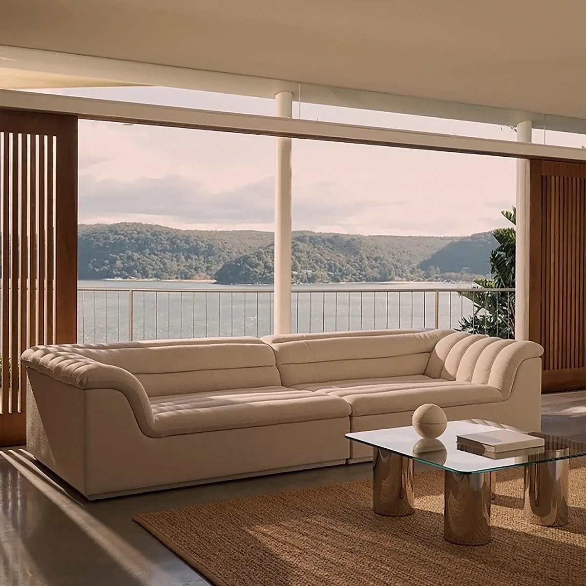 Float 4 Seat Sofa (Byron Oyster)