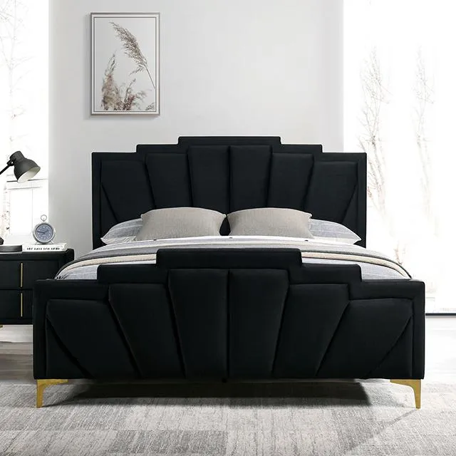 FLORIZEL Cal.King Bed, Black