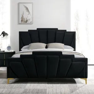 FLORIZEL Cal.King Bed, Black