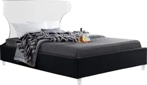 Ghost Black Velvet King Bed