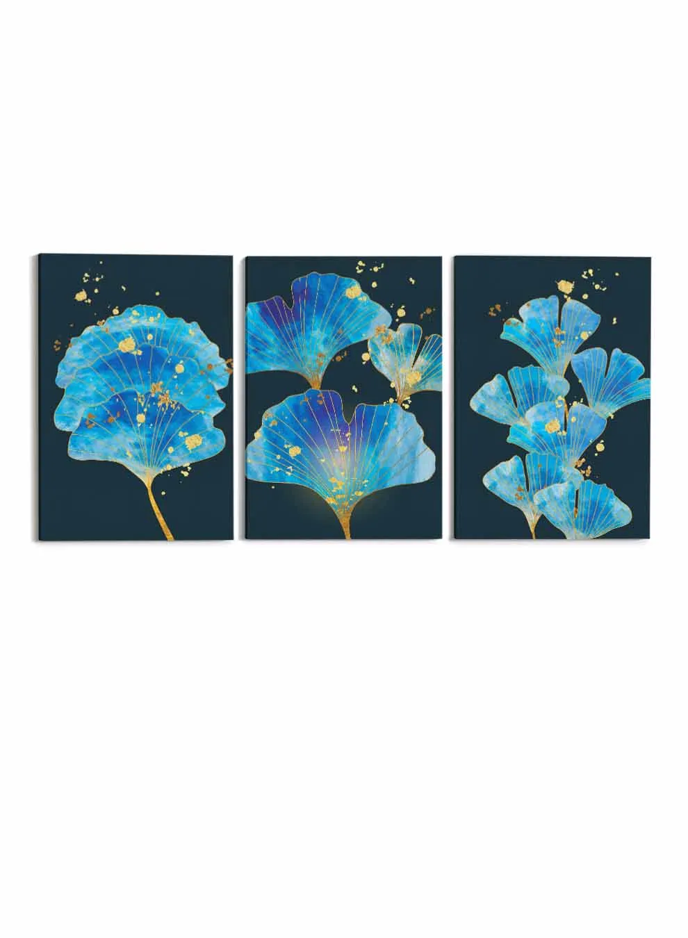 Ginkgo Foliage Paintings(set of 3)