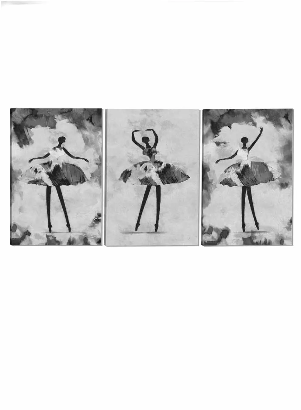 Girl Ballerina Dancing Paintings(set of 3)