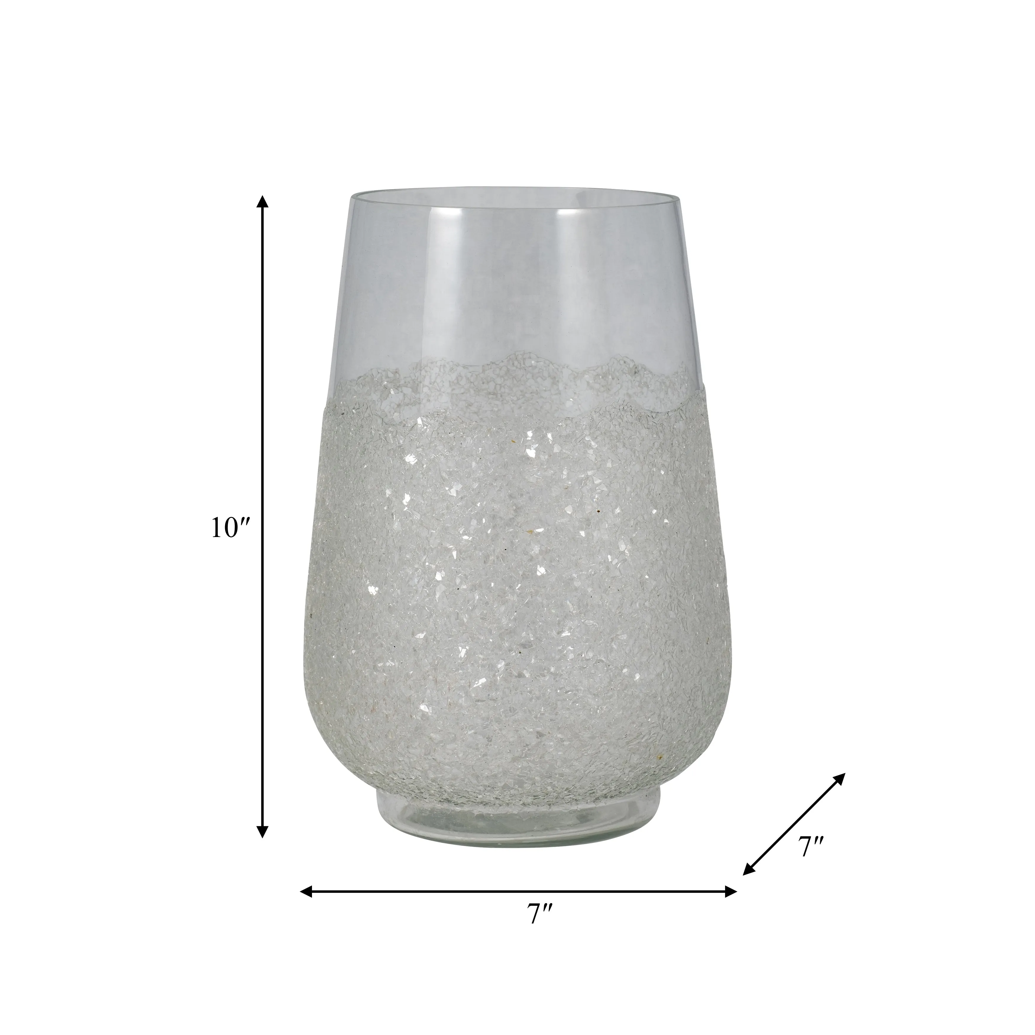 GLASS, 10" SUGAR VASE, CLEAR