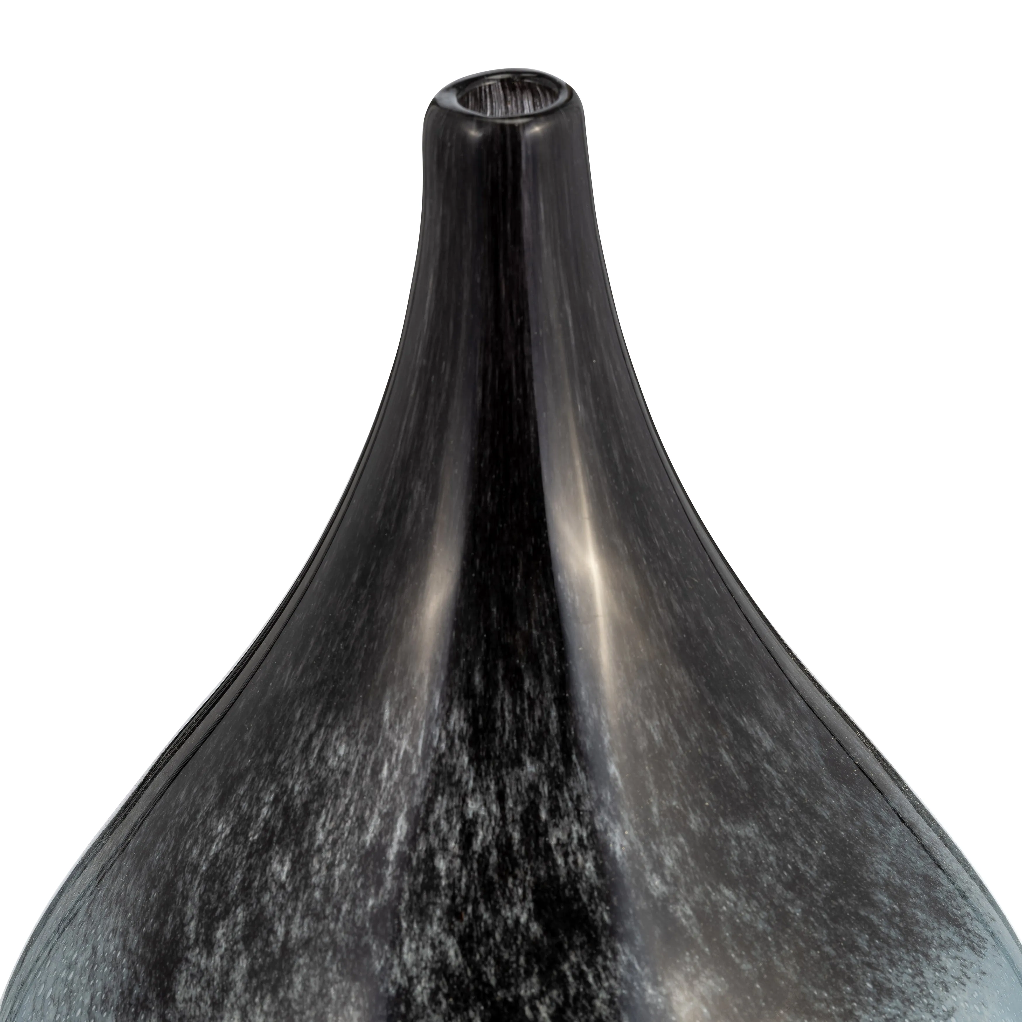 GLASS, 12" VASE BLUE OMBRE